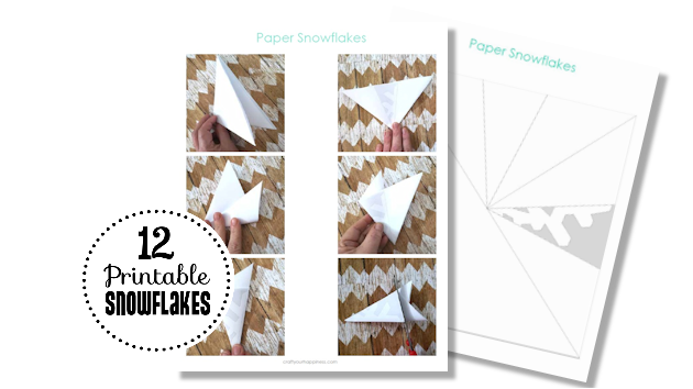 Make a Winter Wonderland for Pennies using only white paper, scissors and a stapler! Twinkle lights optional.  Free Snowflake Patterns included!