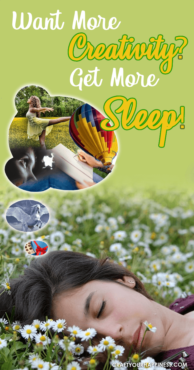 One of the problems that can occur when you're not well rested is lack of creativity. Here's some info to help understand why you need to Get More Sleep.