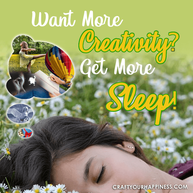 One of the problems that can occur when you're not well rested is lack of creativity. Here's some info to help understand why you need to Get More Sleep.