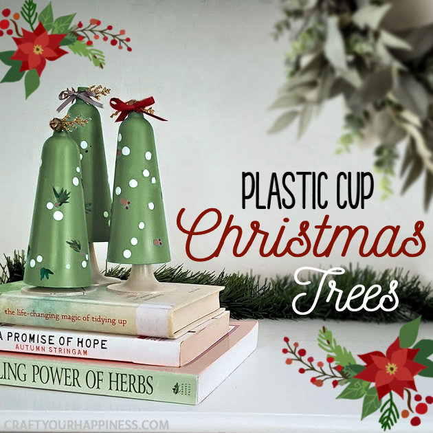 DIY Plastic Cup Christmas Tree Decor Farmhouse Style