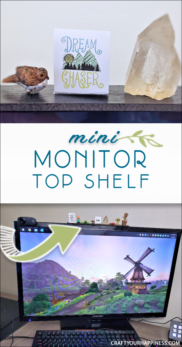 If you're looking for unique office decor we're going to show you how to make a TV top shelf from paint sticks to hold inspirational and fun goodies!