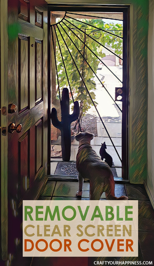 DIY Removable Clear Screen Door Cover