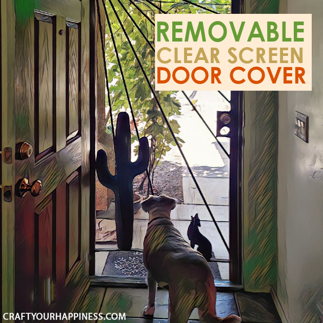 DIY Removable Clear Screen Door Cover