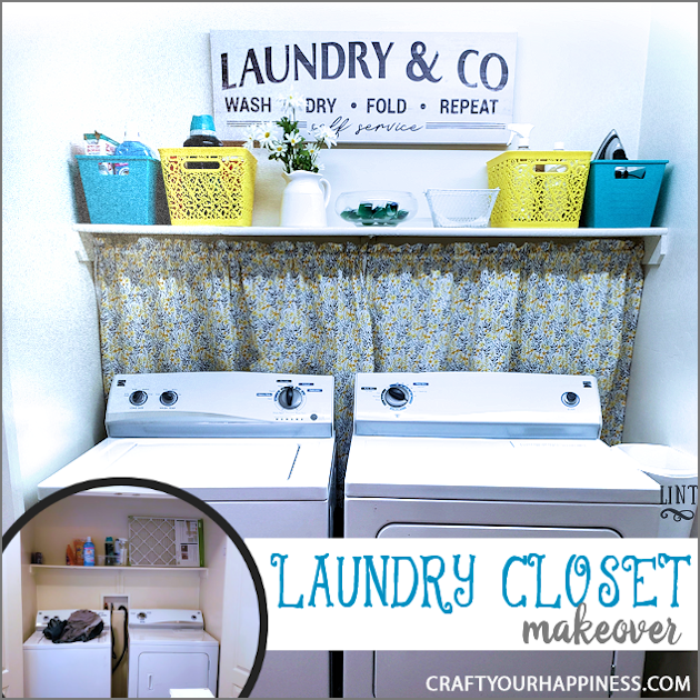 Doing laundry isn't most people's favorite job. Having the area beautified can make it a more pleasant experience. Check out our bright small closet laundry room makeover!