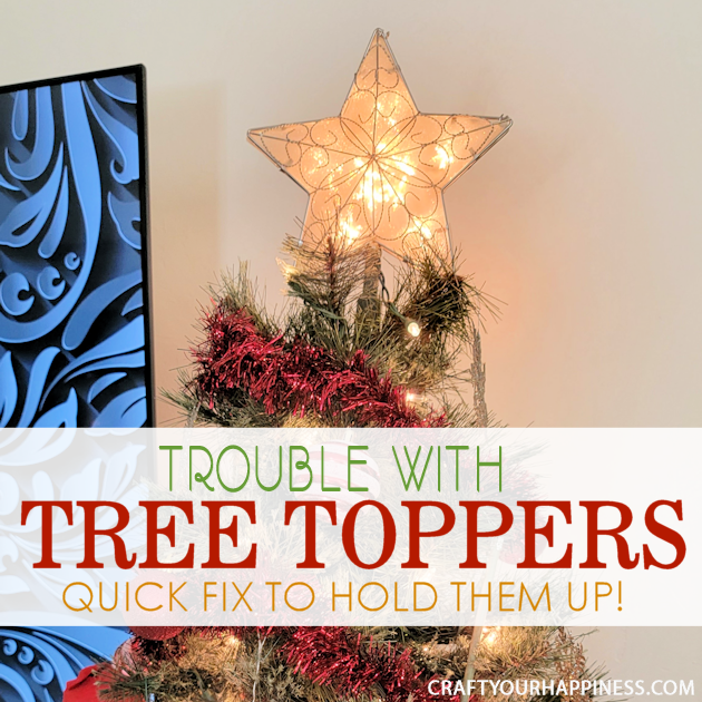 Do you have trouble with tree toppers? Check out our quick fix to make sure they stand up straight on the top of your Christmas Tree!