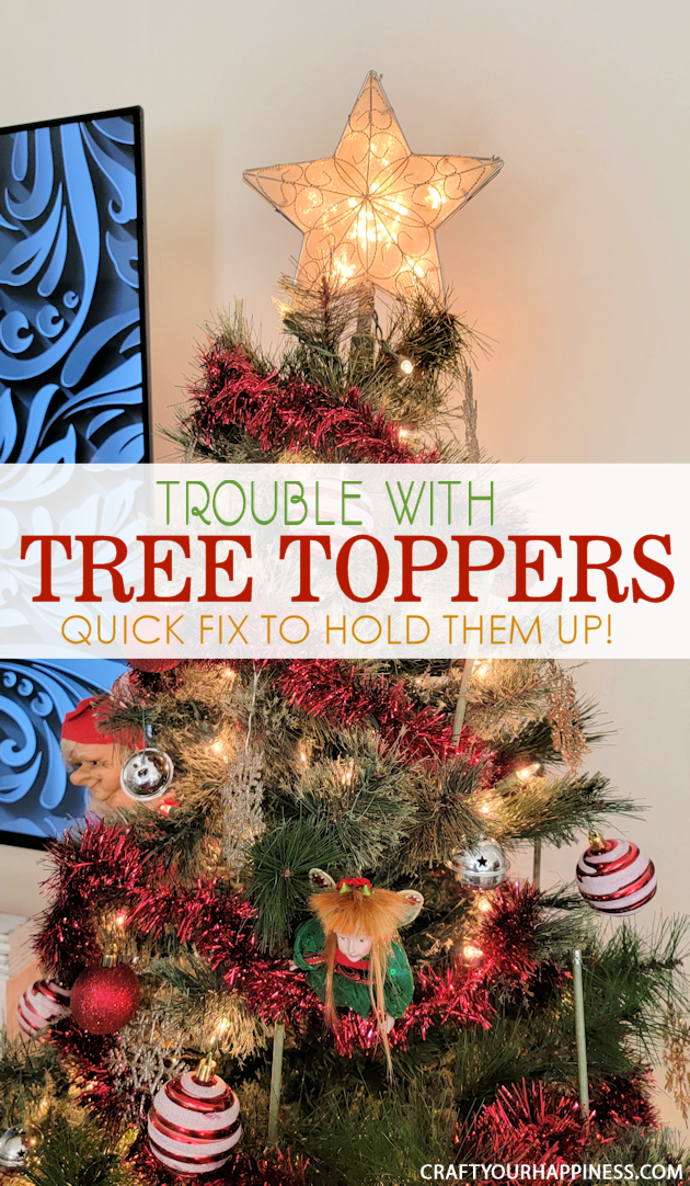 Do you have trouble with tree toppers? Check out our quick fix to make sure they stand up straight on the top of your Christmas Tree!