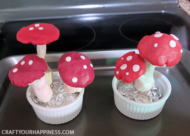 If you love whimsical decor you'll enjoy our quick DIY clay mushrooms! They're easy to make and can be placed in any planter.