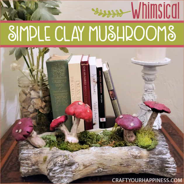 If you love whimsical decor you'll enjoy our quick DIY clay mushrooms! They're easy to make and can be placed in any planter.