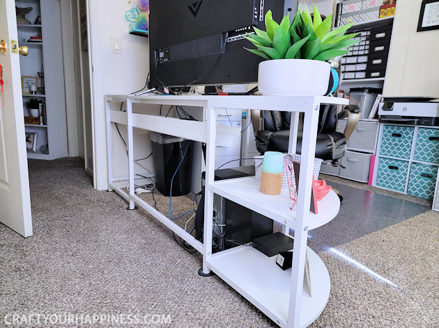 How To Hide Cords On A Standing Desk – A Pretty Happy Home