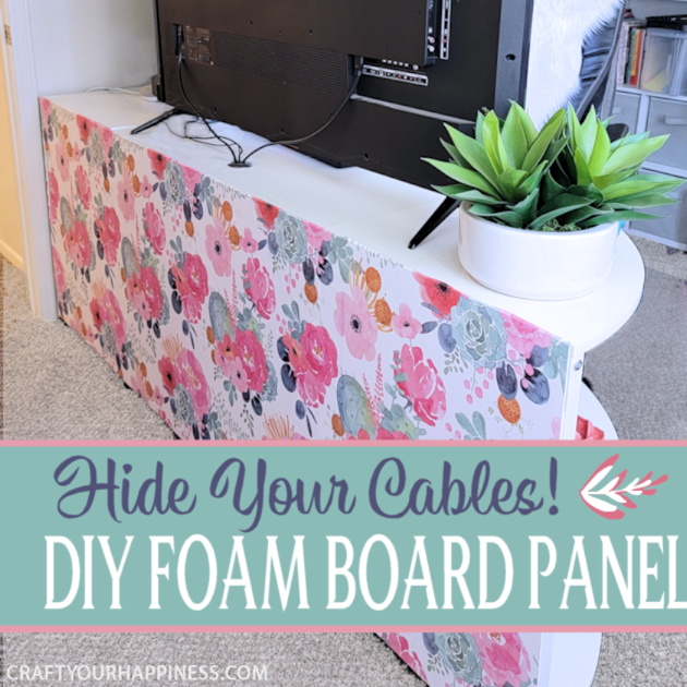 Elegant DIY Foam Board Panel to Hide Your Cords