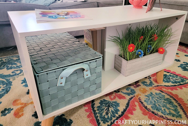 If you have any small cubby nooks that you wish were easier to access check out our easy stylish pull-out drawers made from dollar store baskets!