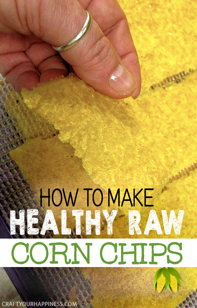 This raw corn chip recipe can be made in a dehydrator or oven. They can be soft or crisp and have a sweet taste, great for snacking!