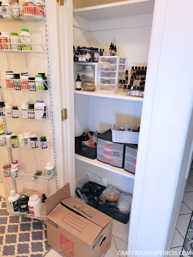 There's never been a more magical way to organize your supplements using a small closet that you'll want to crawl right into! 