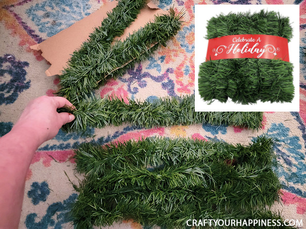 Brighten up your holiday and deck your halls by making your own fancy DIY garland from plain green garland. 