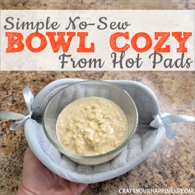 How to Make a Simple DIY Bowl Cozy from Hot Pads