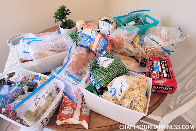 We figured out a fun simple and inexpensive way to organize a chest freezer! Plus, there are FREE inventory sheets to download!