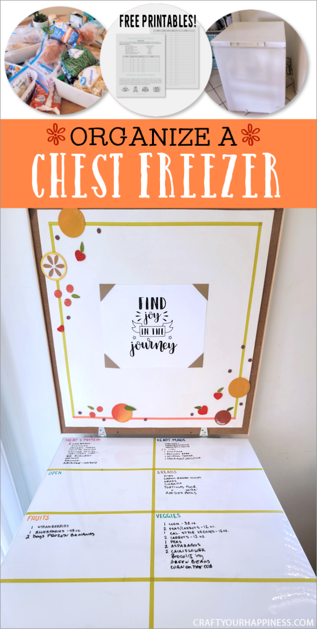 We figured out a fun simple and inexpensive way to organize a chest freezer! Plus, there are FREE inventory sheets to download!
