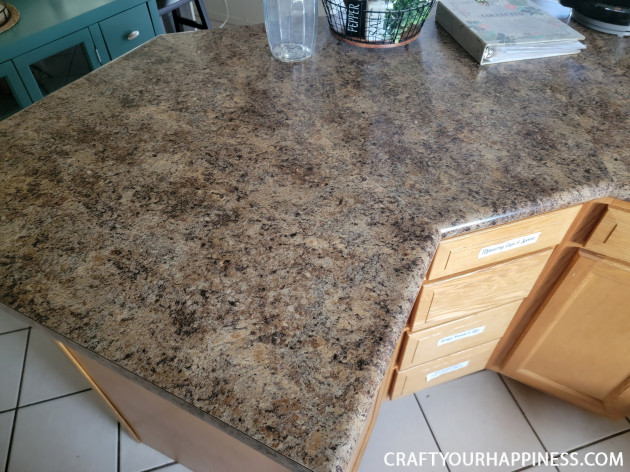 Learning how to cover a countertop with contact paper is easier than you think! It can last a long time if you're careful with it!