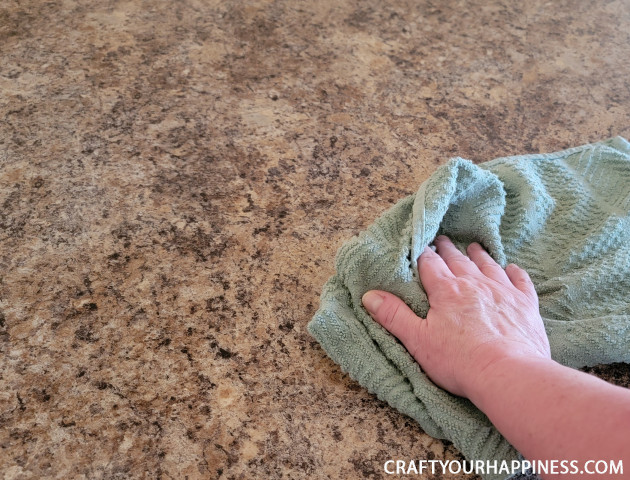 Learning how to cover a countertop with contact paper is easier than you think! It can last a long time if you're careful with it!