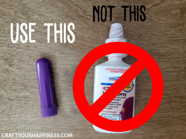 If you occasionally get a stuffy nose you can easily make a safe natural nasal inhaler that works great with no chemicals!