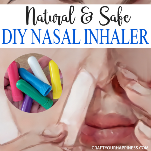 If you occasionally get a stuffy nose you can easily make a safe natural nasal inhaler that works great with no chemicals!