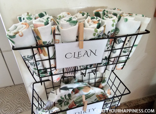 No-Sew Reusable Paper Towels, 2-Minute Tutorial