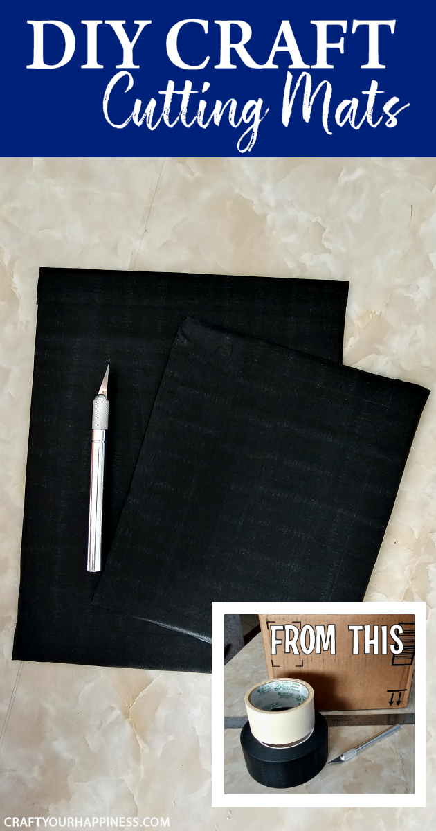 Learn how to make an inexpensive DIY craft cutting mat! It can be made any size and it's even reusable and self-healing.