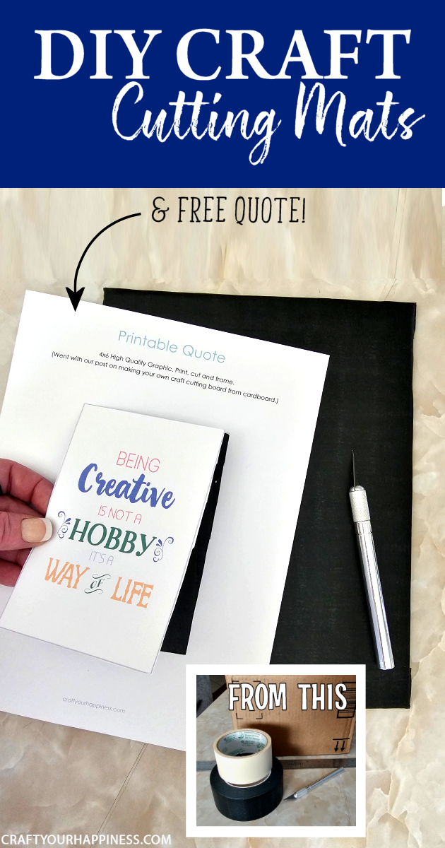 Learn how to make an inexpensive DIY craft cutting mat! It can be made any size and it's even reusable and self-healing.